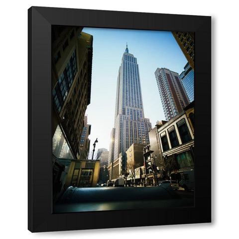 Empire State Building Black Modern Wood Framed Art Print by Grop, Serge