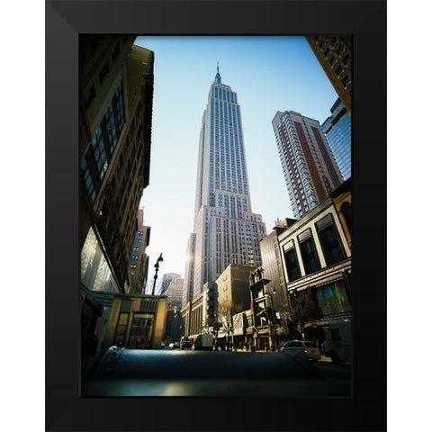 Empire State Building Black Modern Wood Framed Art Print by Grop, Serge