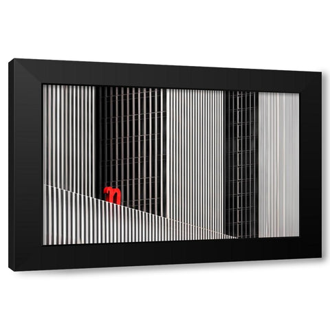 De Rotterdam Black Modern Wood Framed Art Print with Double Matting by Hawerkamp, Hans-Wolfgang