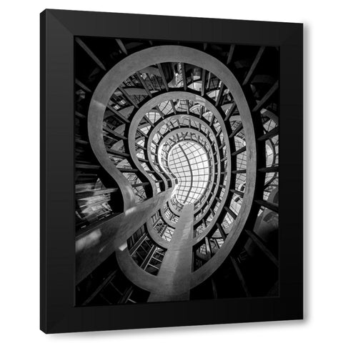 What are you looking at? Black Modern Wood Framed Art Print with Double Matting by Cedron, Mabel