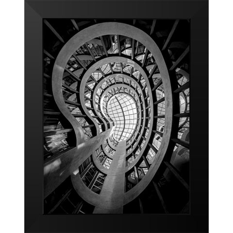 What are you looking at? Black Modern Wood Framed Art Print by Cedron, Mabel