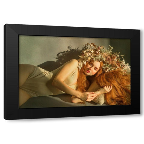 The Muse Black Modern Wood Framed Art Print with Double Matting by Durisova, Michaela