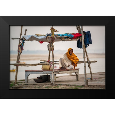 Shelter Black Modern Wood Framed Art Print by Riml, Ludwig