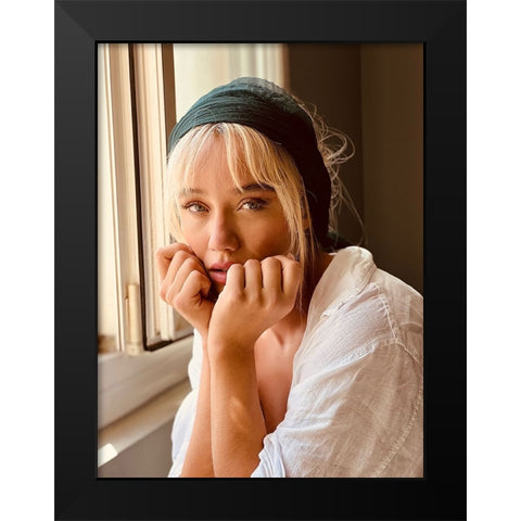 Portrait Black Modern Wood Framed Art Print by Sasani, Behrouz