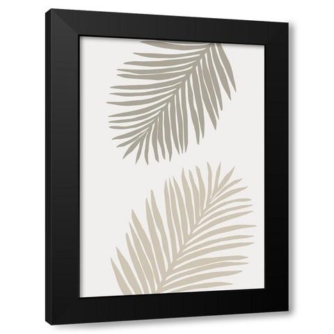 PALM LEAF 10 Black Modern Wood Framed Art Print by 1x Studio