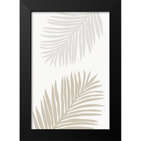 PALM LEAF 09 Black Modern Wood Framed Art Print by 1x Studio