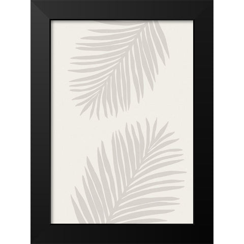 PALM LEAF 07 Black Modern Wood Framed Art Print by 1x Studio
