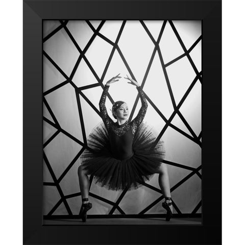 Spider Black Modern Wood Framed Art Print by Muliani Hartojo, Angela