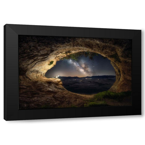 Caves Of Zaen I Black Modern Wood Framed Art Print by Lopez, Bartolome