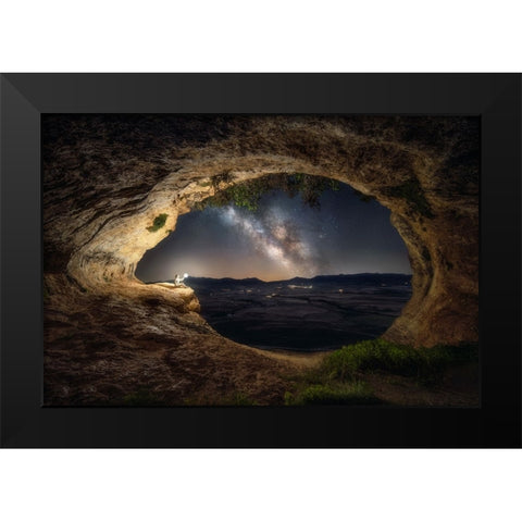 Caves Of Zaen I Black Modern Wood Framed Art Print by Lopez, Bartolome