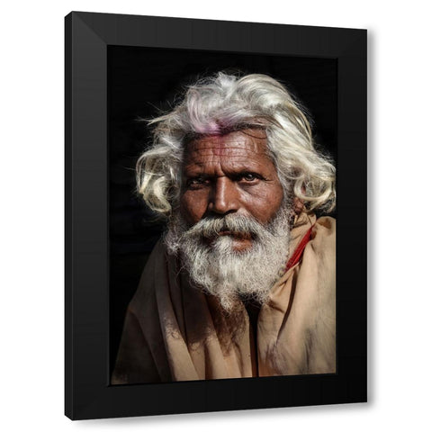 An Intense Expression Black Modern Wood Framed Art Print by Perovich, Irene