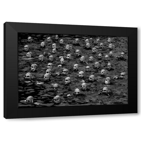 Seconds Before The Start Black Modern Wood Framed Art Print with Double Matting by Ruckert, Stephan