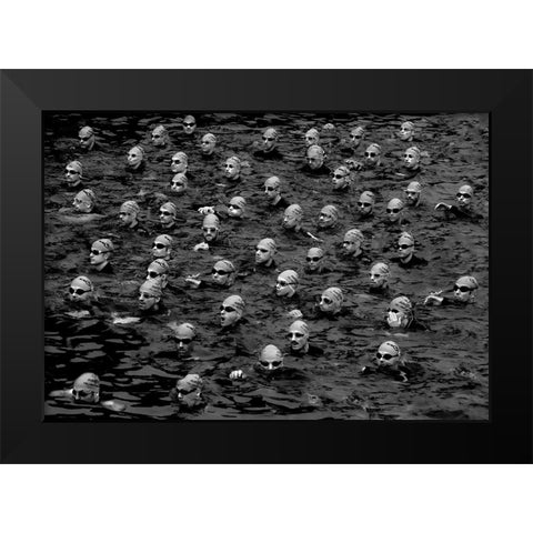 Seconds Before The Start Black Modern Wood Framed Art Print by Ruckert, Stephan