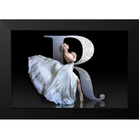 Danceelegance Black Modern Wood Framed Art Print by Egger, Marcel