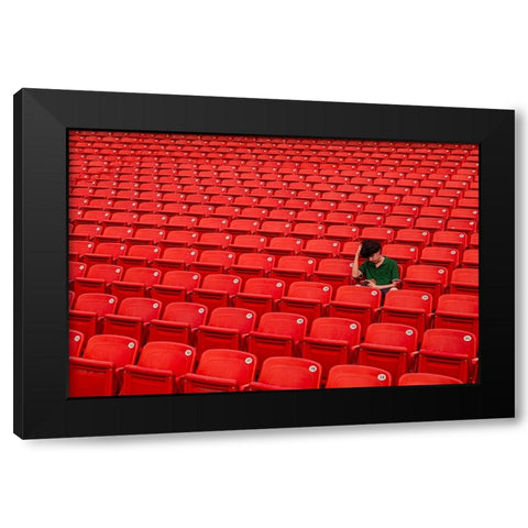Lost... Black Modern Wood Framed Art Print with Double Matting by Nayyer Reza, Sayyed