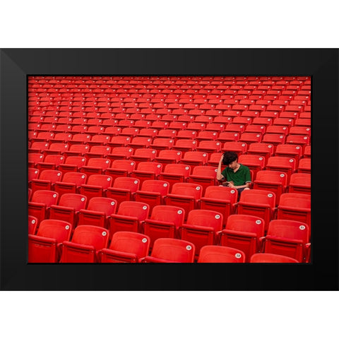 Lost... Black Modern Wood Framed Art Print by Nayyer Reza, Sayyed
