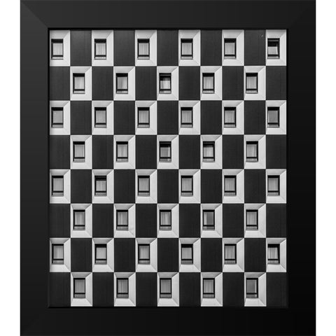 Windows-Vienna Black Modern Wood Framed Art Print by Gumerov, Taymuraz