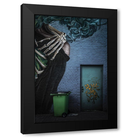 Refuse Container Black Modern Wood Framed Art Print by Claes, Gilbert