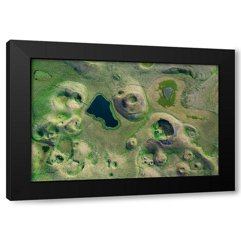 MaAndFrac12;Vatn Black Modern Wood Framed Art Print by Kravanja, Jure