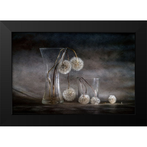 Autumn Balls Black Modern Wood Framed Art Print by Kopcev, Igor