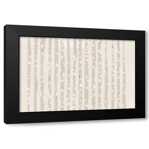 Terrazzo Mood Black Modern Wood Framed Art Print by Uplusmestudio