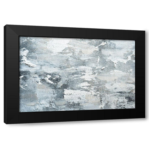 Heavy Texture Black Modern Wood Framed Art Print with Double Matting by Uplusmestudio