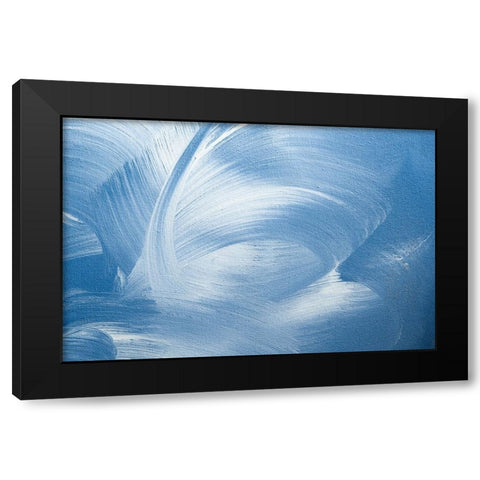 Acrylic Waves No 2 Black Modern Wood Framed Art Print with Double Matting by Uplusmestudio