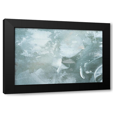 Green And White Acrylic No 3 Black Modern Wood Framed Art Print with Double Matting by Uplusmestudio