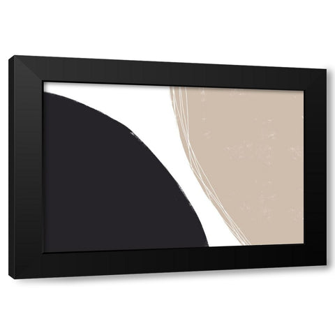 Joyful Harmony Black Modern Wood Framed Art Print with Double Matting by Uplusmestudio
