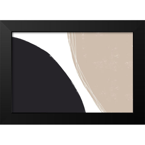 Joyful Harmony Black Modern Wood Framed Art Print by Uplusmestudio