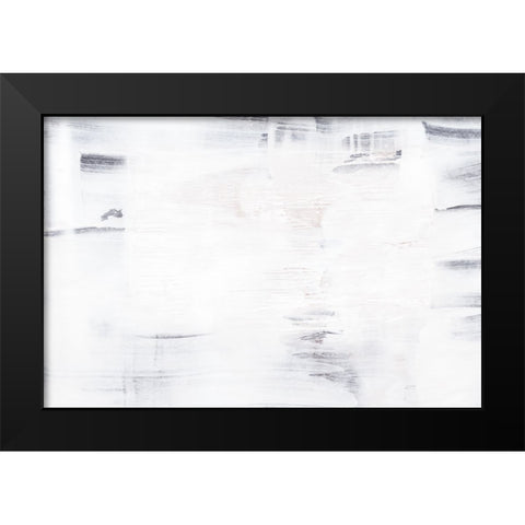 Acrylic Texture Black Modern Wood Framed Art Print by Uplusmestudio