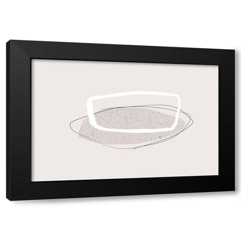 Came To Stay Black Modern Wood Framed Art Print by Uplusmestudio