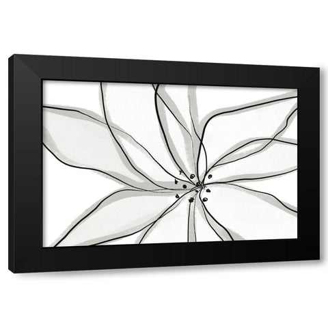 Fragile Flower Black Modern Wood Framed Art Print with Double Matting by Uplusmestudio