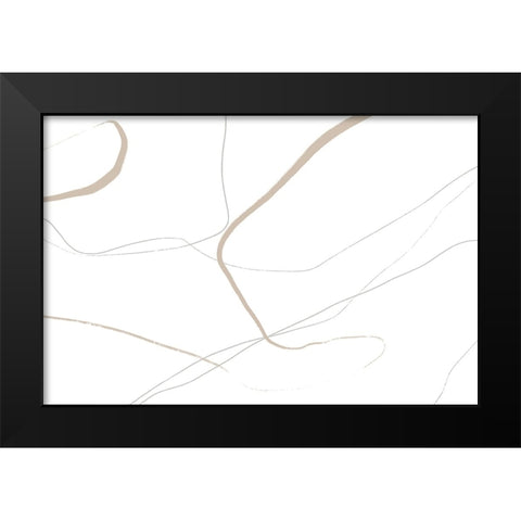 Gentle Moment Black Modern Wood Framed Art Print by Uplusmestudio