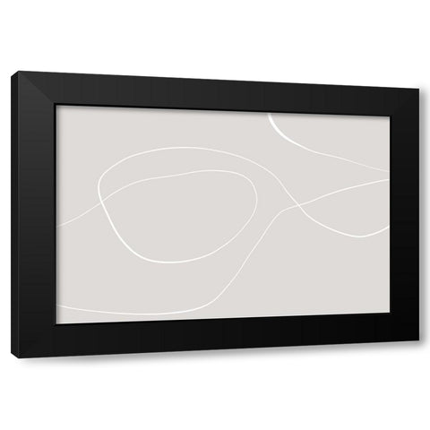 Getting Soft Black Modern Wood Framed Art Print by Uplusmestudio