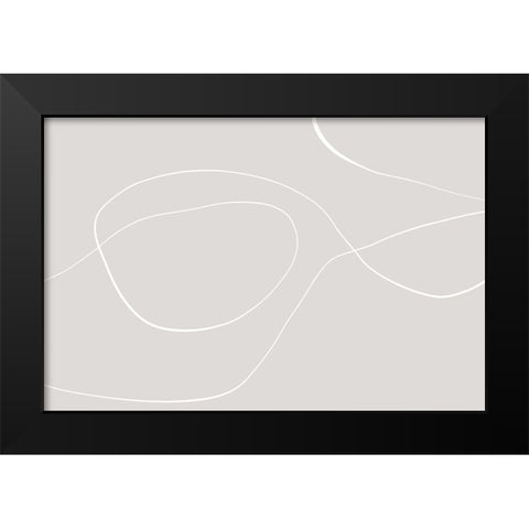 Getting Soft Black Modern Wood Framed Art Print by Uplusmestudio
