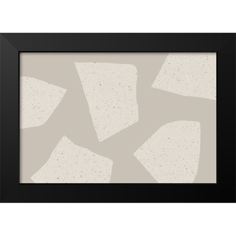 Big Terrazzo Black Modern Wood Framed Art Print by Uplusmestudio