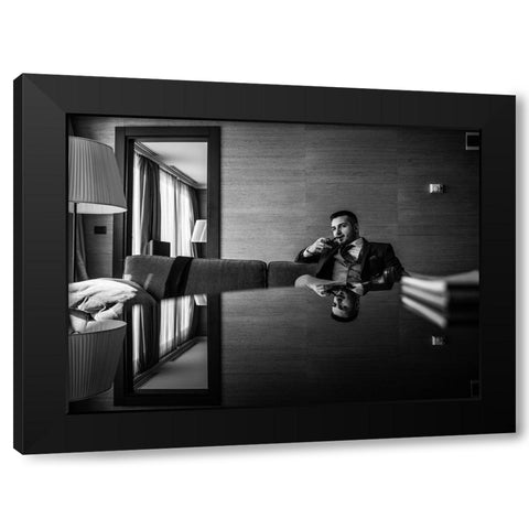 Alaattin Black Modern Wood Framed Art Print with Double Matting by Camlilar, Erkan