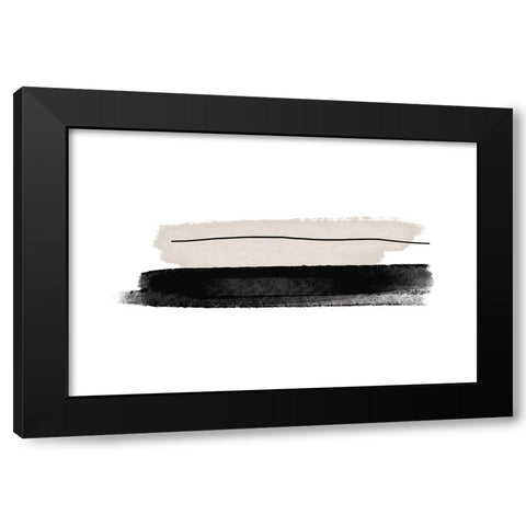 Two Plus One Black Modern Wood Framed Art Print by Uplusmestudio