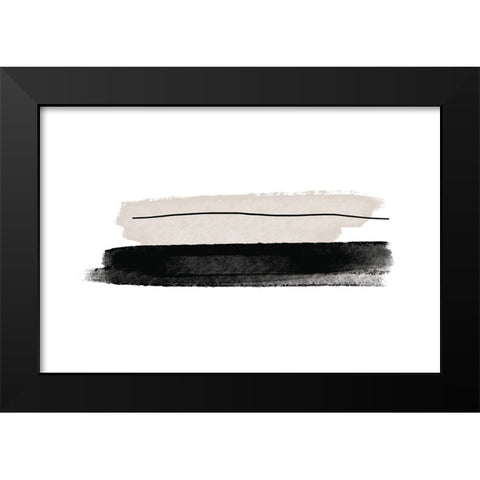 Two Plus One Black Modern Wood Framed Art Print by Uplusmestudio