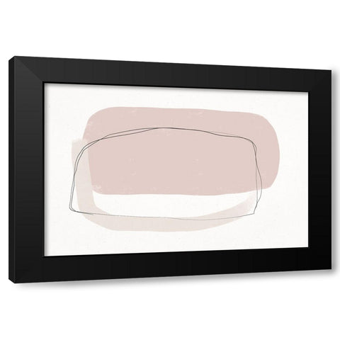 Abstract Bond Black Modern Wood Framed Art Print with Double Matting by Uplusmestudio