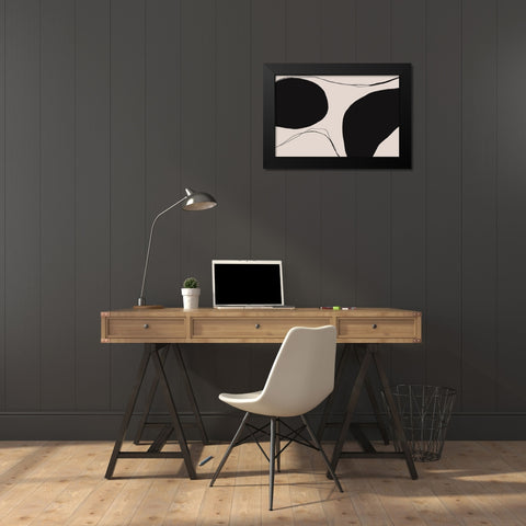 Keep Your Balance Black Modern Wood Framed Art Print by Uplusmestudio