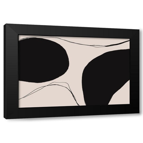 Keep Your Balance Black Modern Wood Framed Art Print by Uplusmestudio