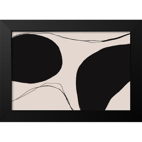 Keep Your Balance Black Modern Wood Framed Art Print by Uplusmestudio