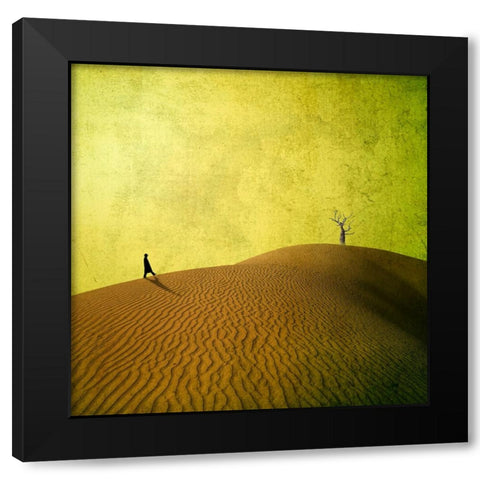 Desert Black Modern Wood Framed Art Print with Double Matting by Novichikhin, Evgenii