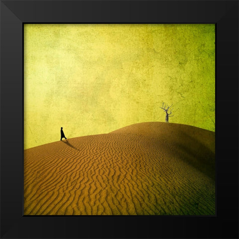 Desert Black Modern Wood Framed Art Print by Novichikhin, Evgenii