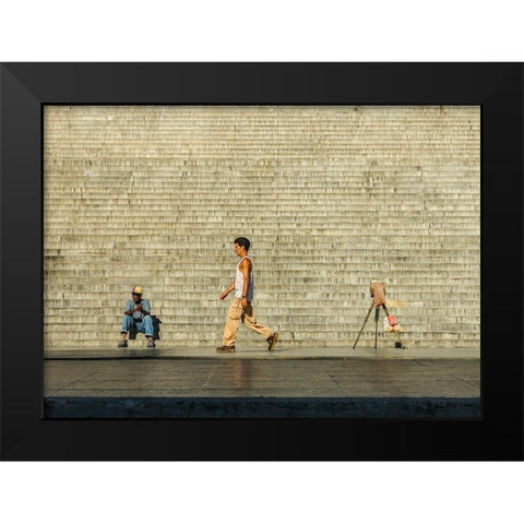 Good Morning 3 Black Modern Wood Framed Art Print by Creativeartsolution, Khoshro