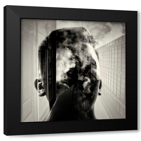 Touch the Sky Black Modern Wood Framed Art Print with Double Matting by Kuavi, Robert