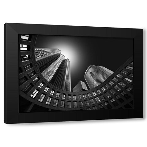 Imperium Black Modern Wood Framed Art Print with Double Matting by Figueras, Antoni