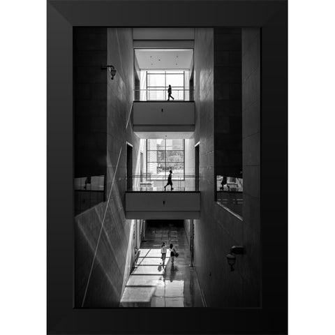 Space Black Modern Wood Framed Art Print by Yu Wu, Irene